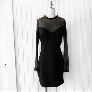 Astr Mesh Bodycon Cut Out Mini Dress K2108